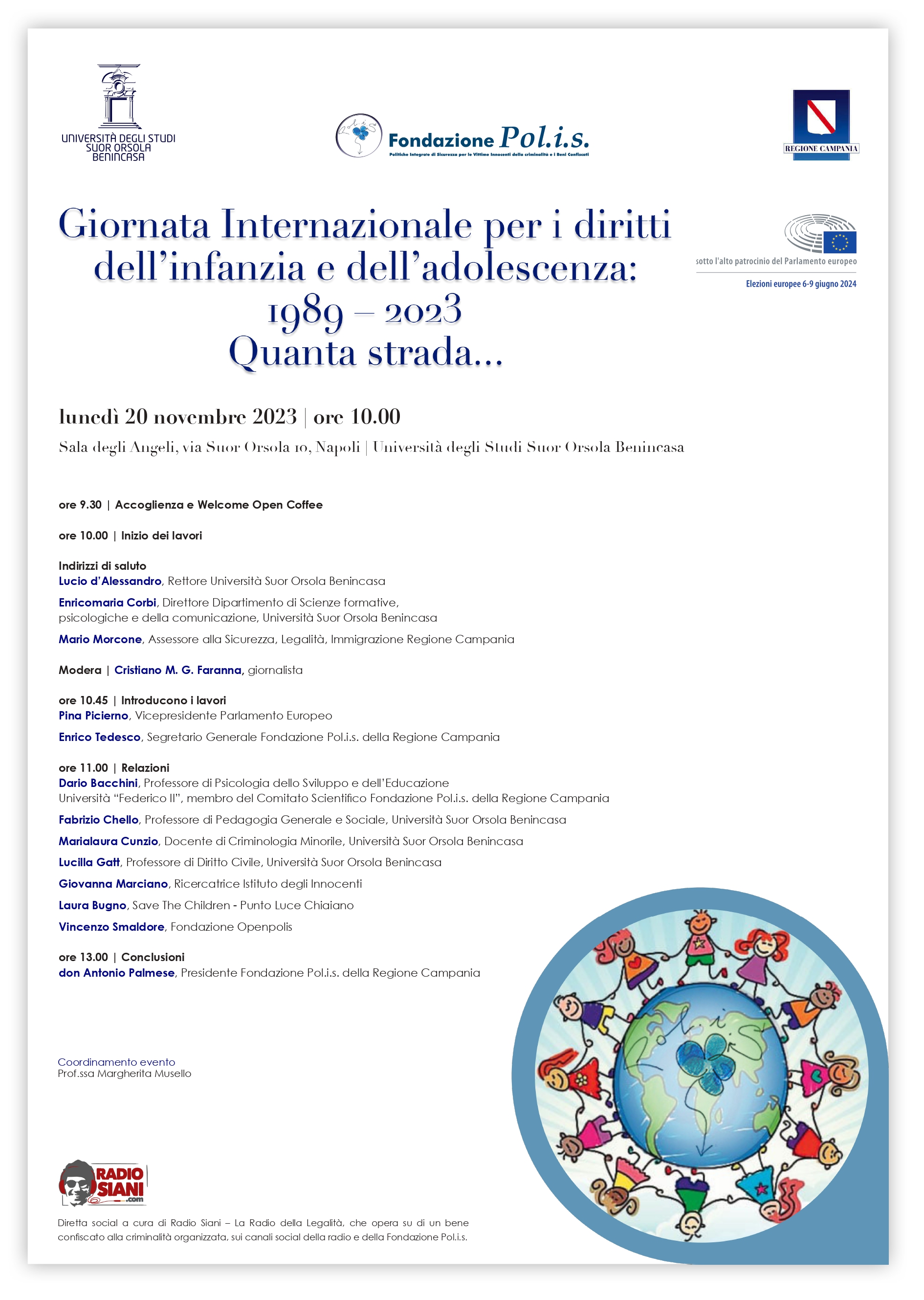 INCONTRO - Lunedì 20 Novembre Al Suor Orsola La Giornata Internazionale ...